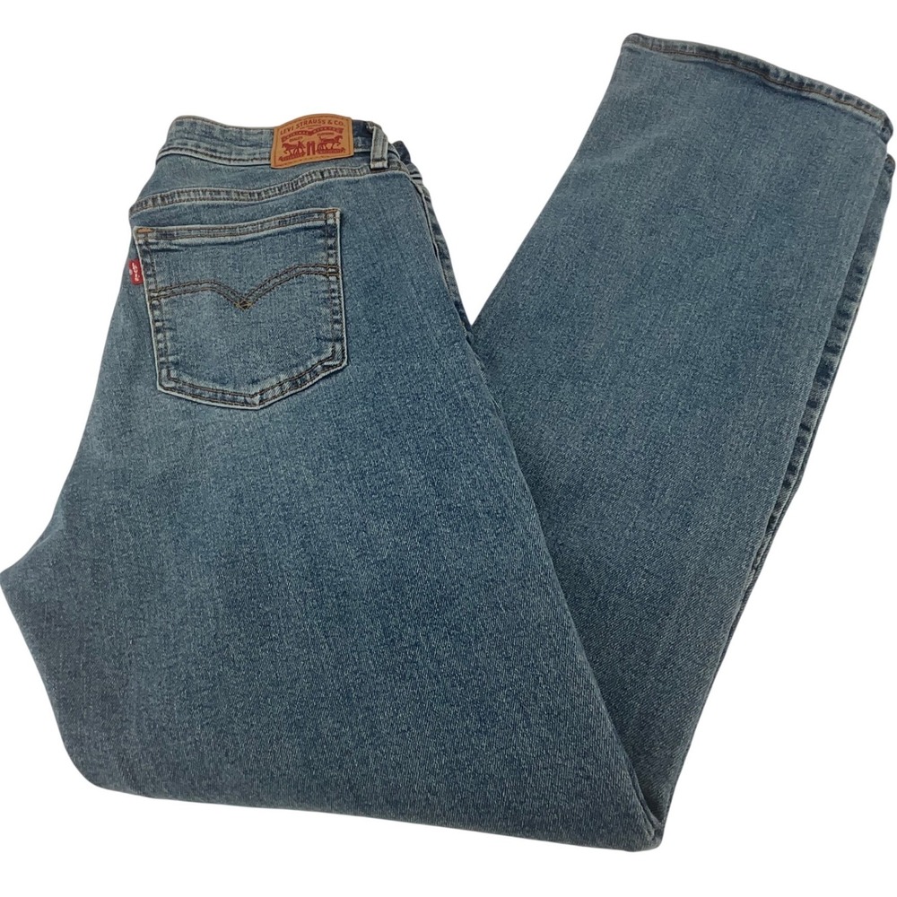 Levi Strauss Womens Superlow‎ Boot Jeans Medium Wash Denim 32 x 31 Regular